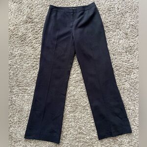 Lafayette 148 New York Navy Stitching Straight Leg Dress Pants Women's Size 6P